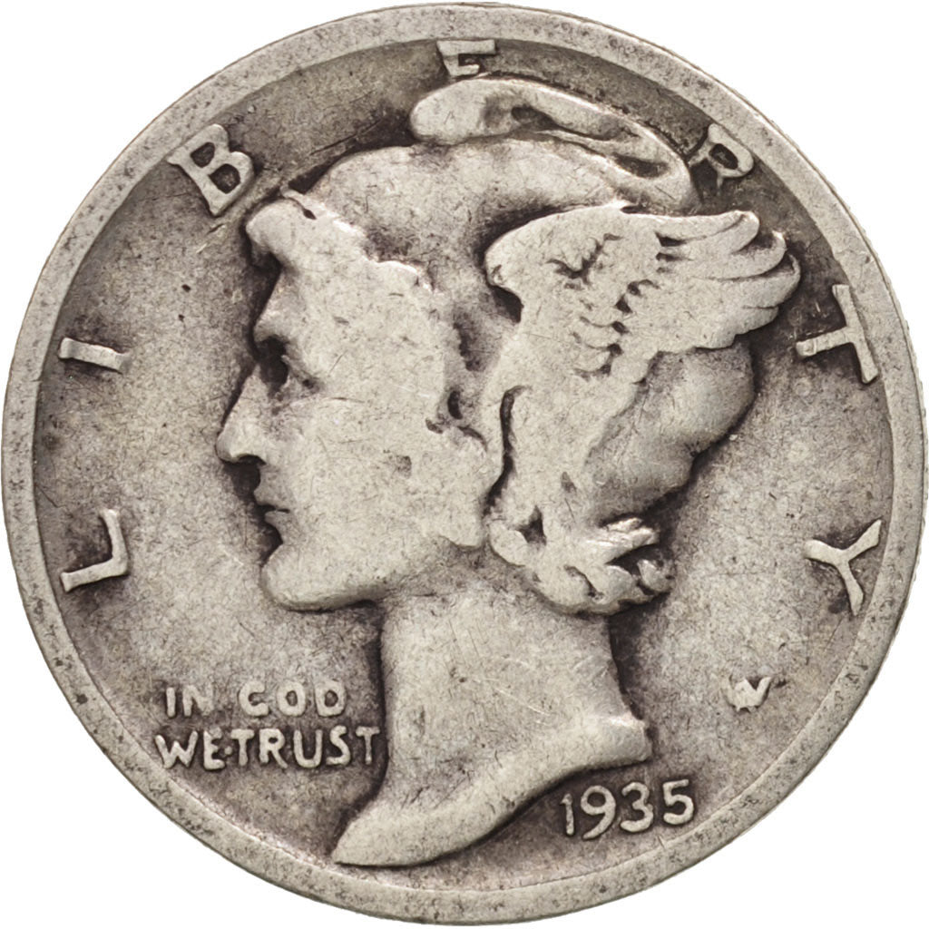 Vereinigte Staaten, Mercury Dime, Dime, 1935, U.S. Mint, Philadelphia