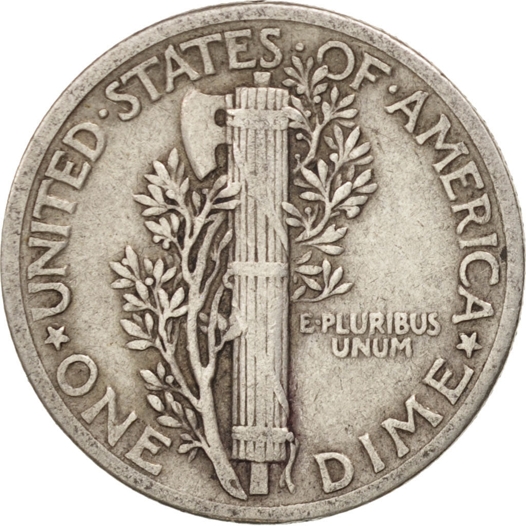 Coin, United States, Mercury Dime, Dime, 1937, U.S. Mint, Philadelphia