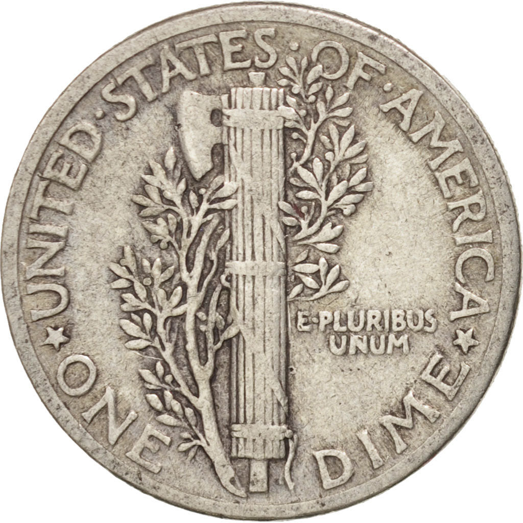 Coin, United States, Mercury Dime, Dime, 1937, U.S. Mint, Philadelphia
