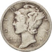 Moneda, Estados Unidos, Mercury Dime, Dime, 1937, U.S. Mint, Philadelphia, MBC