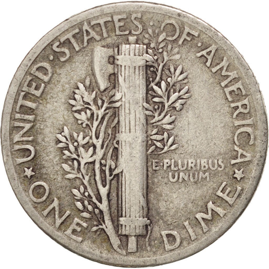 Coin, United States, Mercury Dime, Dime, 1937, U.S. Mint, Philadelphia