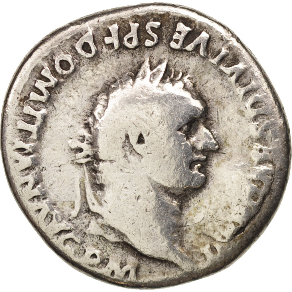Domitian, Denarius, Roma, VF(30-35), Silver, RIC:48 var.