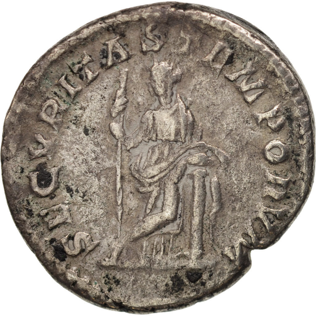 Coin, Macrinus, Denarius, AD 217-218, Roma, EF(40-45), Silver, RIC:92