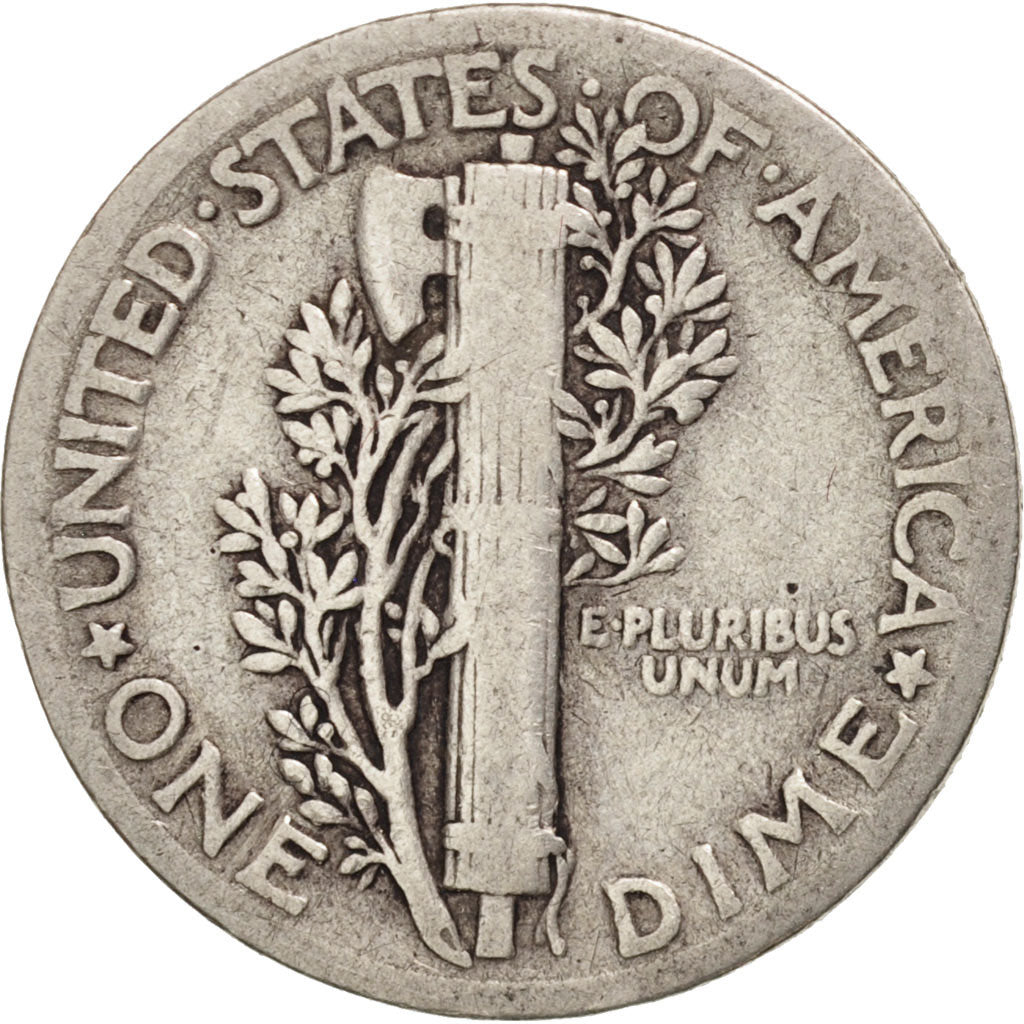 United States, Mercury Dime, Dime, 1936, U.S. Mint, Philadelphia, VF(30-35)