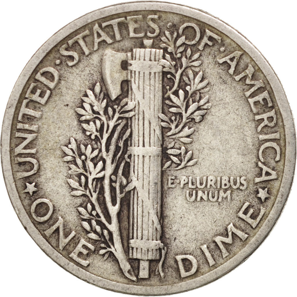 Coin, United States, Mercury Dime, Dime, 1942, U.S. Mint, Philadelphia