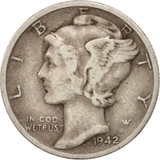 Coin, United States, Mercury Dime, Dime, 1942, U.S. Mint, Denver, EF(40-45)