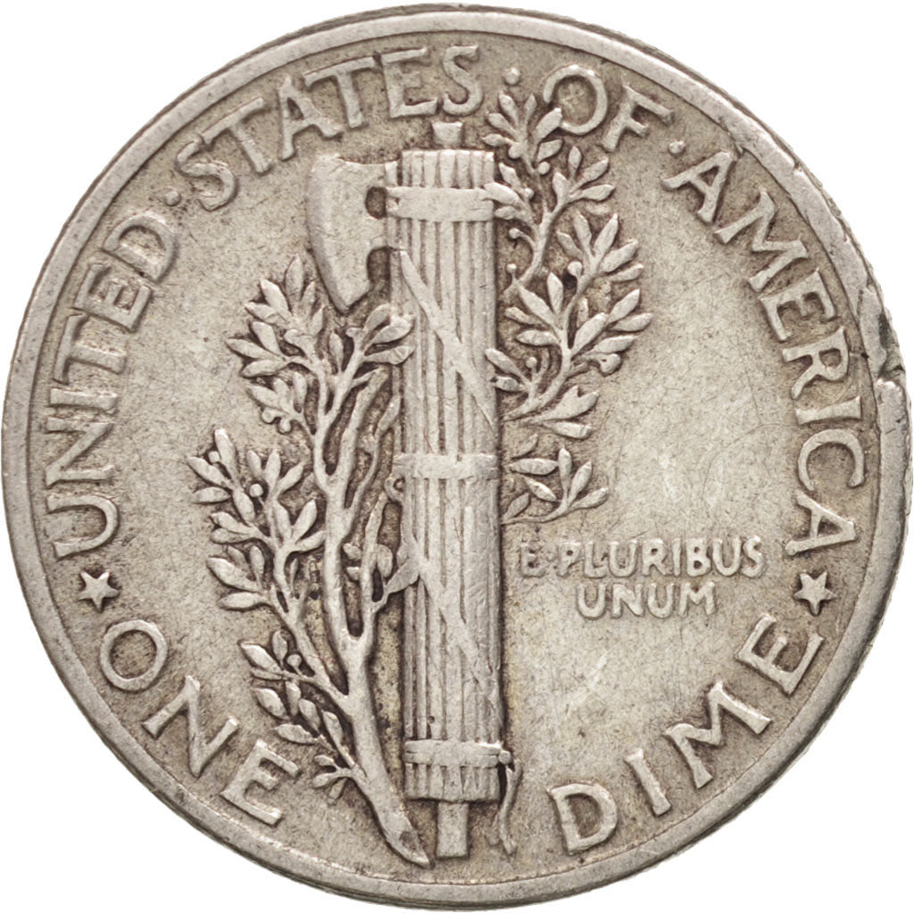 Coin, United States, Mercury Dime, Dime, 1943, U.S. Mint, Philadelphia