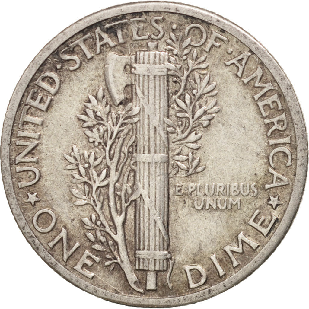 Coin, United States, Mercury Dime, Dime, 1943, U.S. Mint, Philadelphia