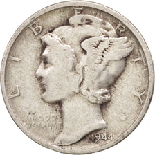 Coin, United States, Mercury Dime, Dime, 1944, U.S. Mint, San Francisco