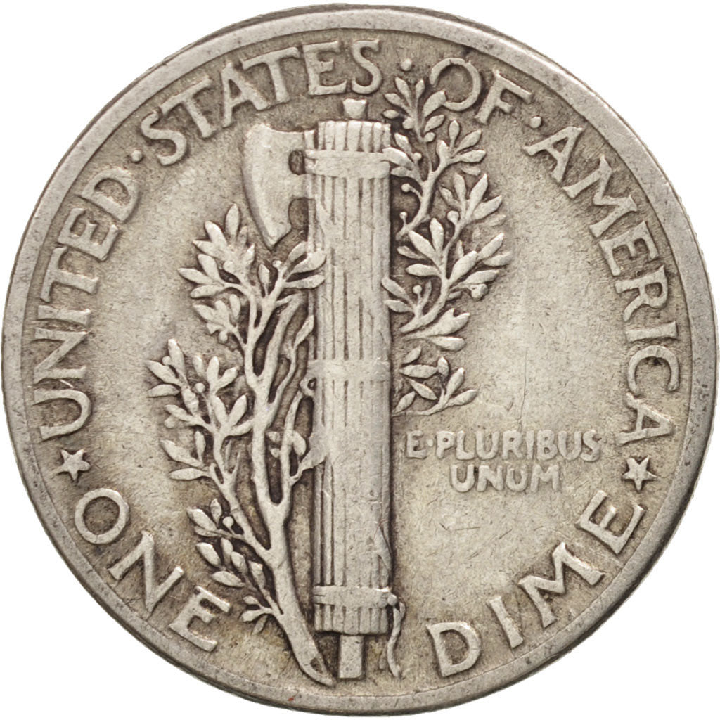 Coin, United States, Mercury Dime, Dime, 1944, U.S. Mint, Philadelphia