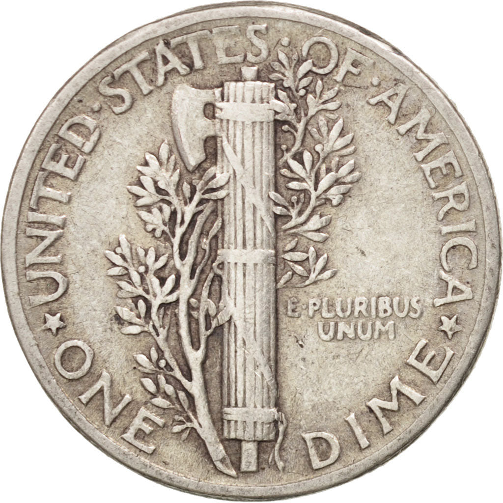 Coin, United States, Mercury Dime, Dime, 1944, U.S. Mint, Philadelphia