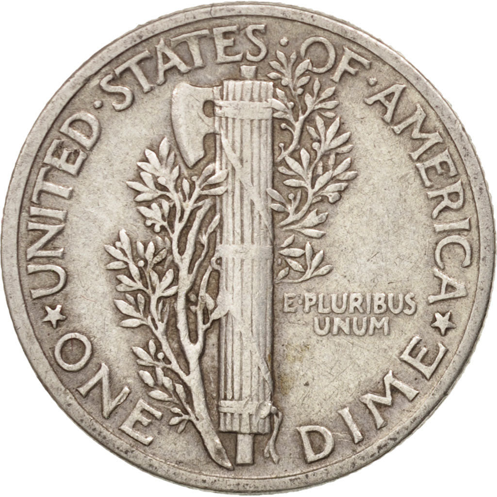 Coin, United States, Mercury Dime, Dime, 1944, U.S. Mint, Philadelphia