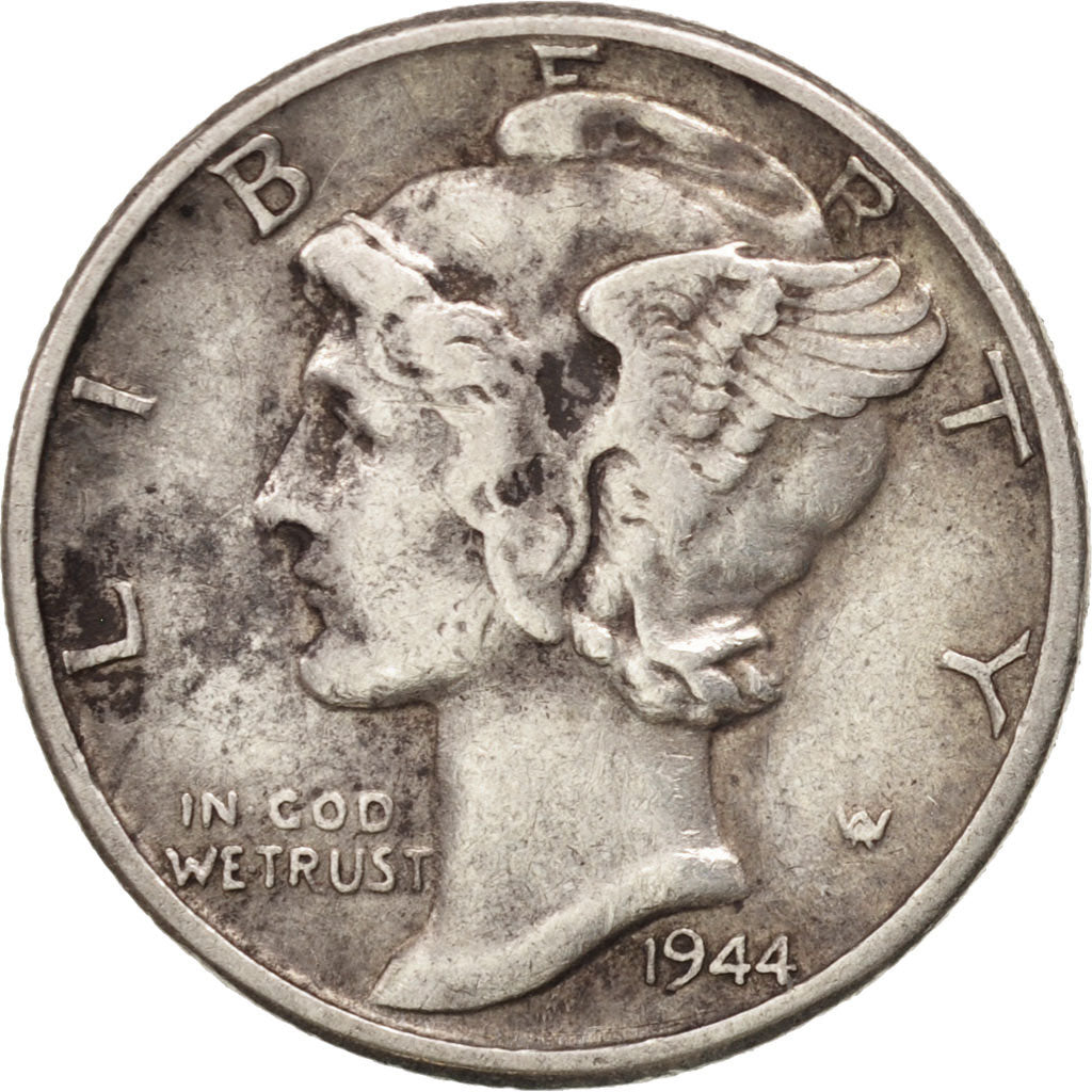 Moneta, Stati Uniti, Mercury Dime, Dime, 1944, U.S. Mint, Philadelphia, BB+