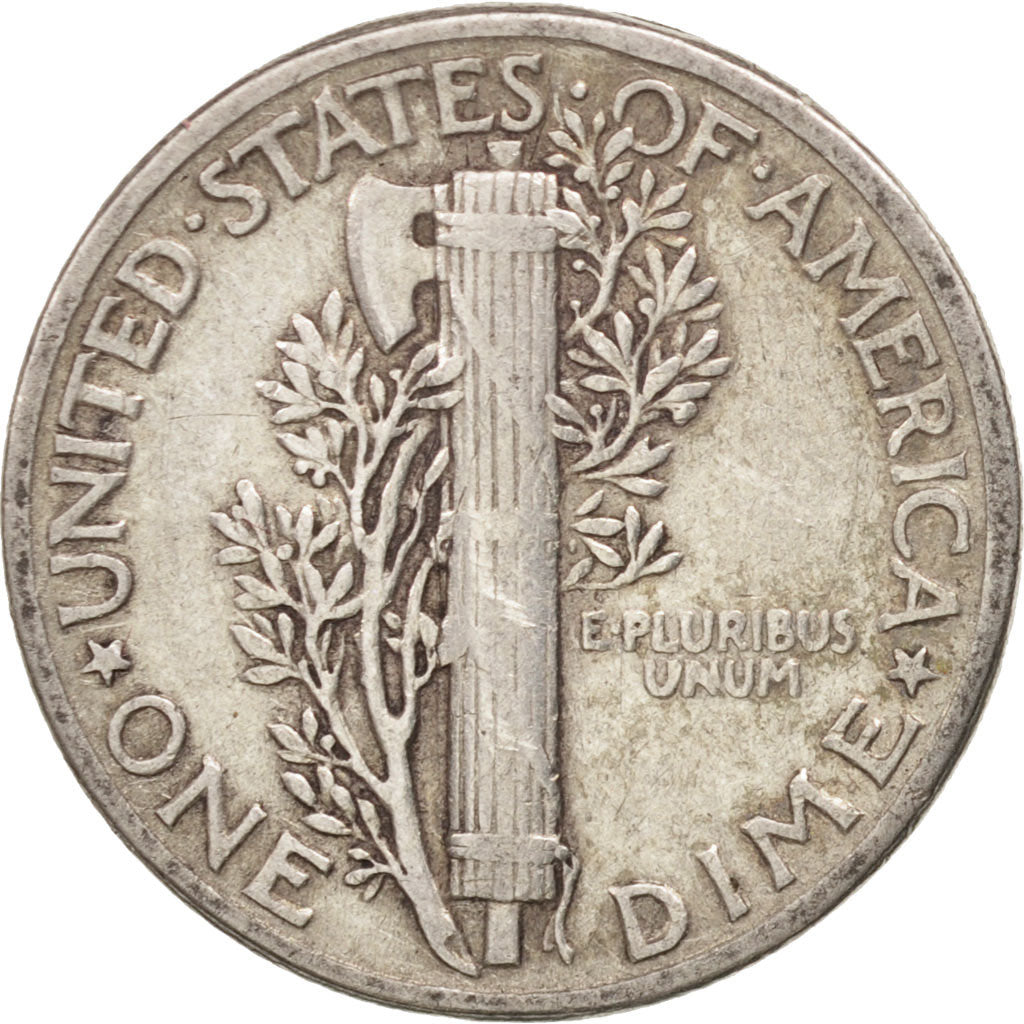 Coin, United States, Mercury Dime, Dime, 1945, U.S. Mint, Philadelphia