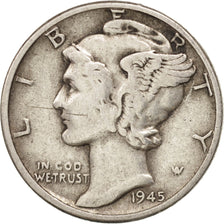 Munten, Verenigde Staten, Mercury Dime, Dime, 1945, U.S. Mint, Philadelphia