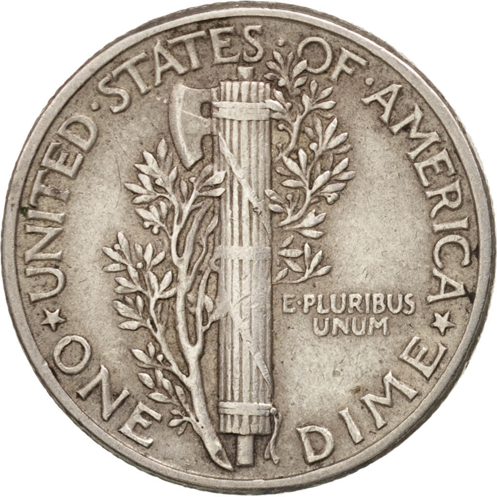 Coin, United States, Mercury Dime, Dime, 1945, U.S. Mint, Philadelphia