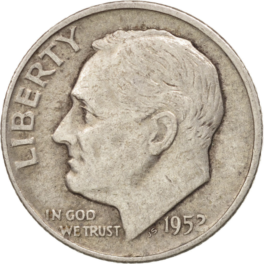 Coin, United States, Roosevelt Dime, Dime, 1952, U.S. Mint, Denver, AU(50-53)