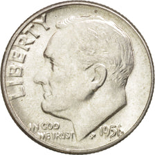 Coin, United States, Roosevelt Dime, Dime, 1956, U.S. Mint, Philadelphia