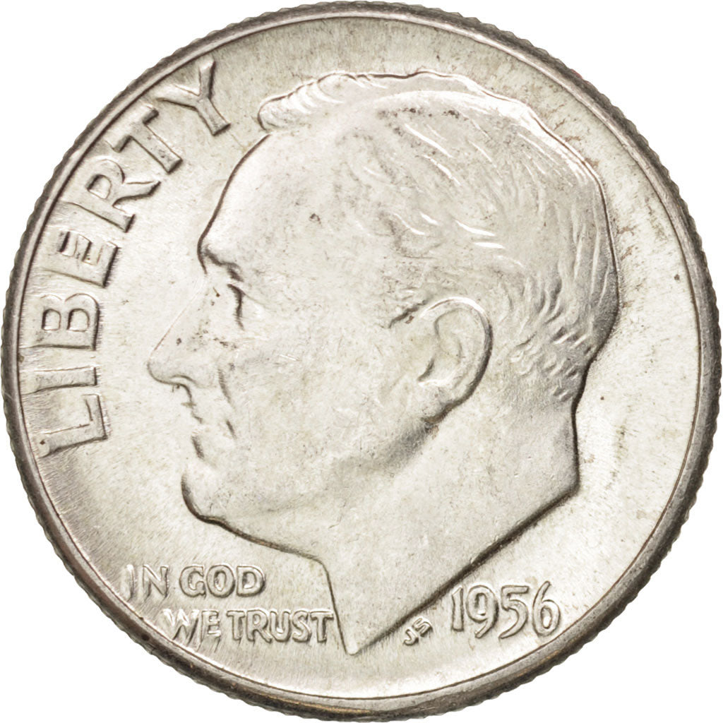 United States, Roosevelt Dime, Dime, 1956, U.S. Mint, Philadelphia, MS(64)