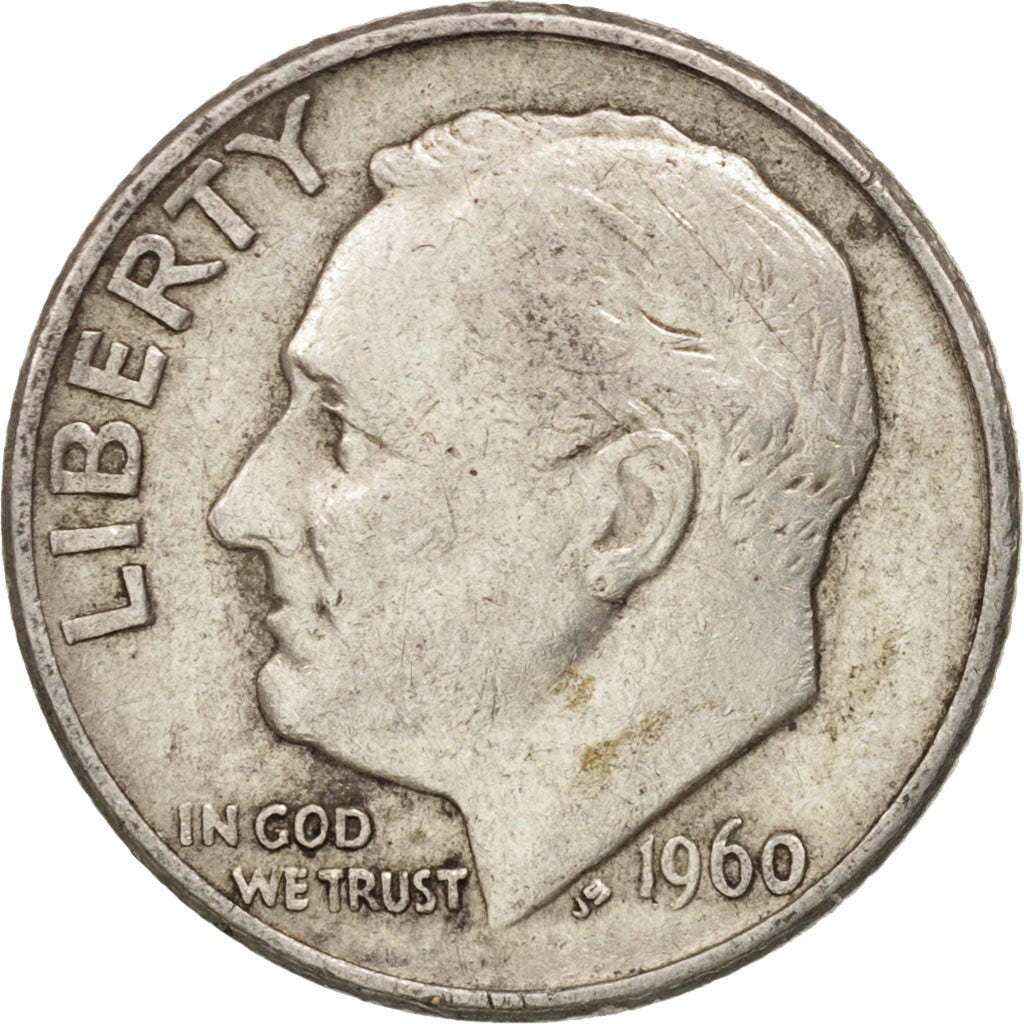 Coin, United States, Roosevelt Dime, Dime, 1960, U.S. Mint, Denver, EF(40-45)