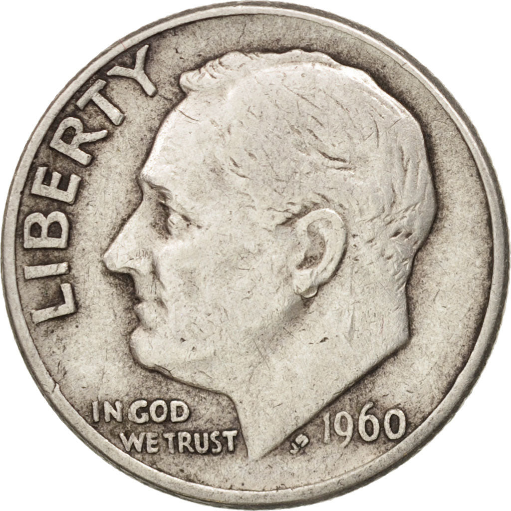 United States, Roosevelt Dime, Dime, 1960, U.S. Mint, Denver, EF(40-45), Silver