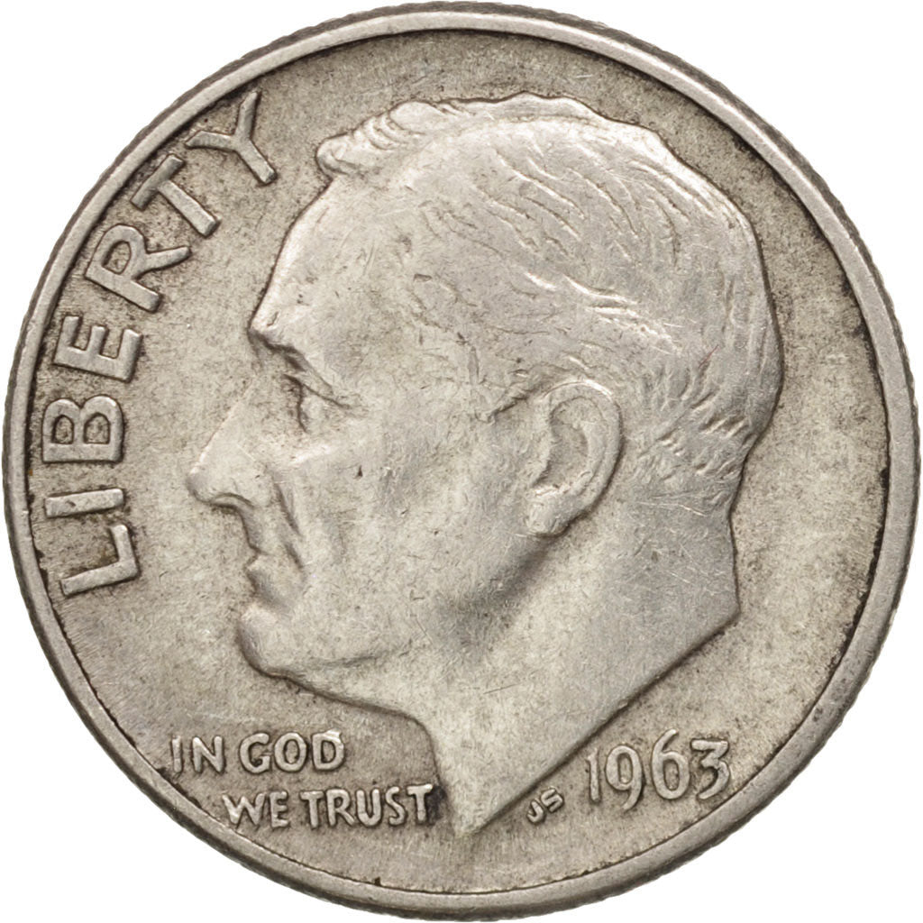 Coin, United States, Roosevelt Dime, Dime, 1963, U.S. Mint, Denver, AU(50-53)