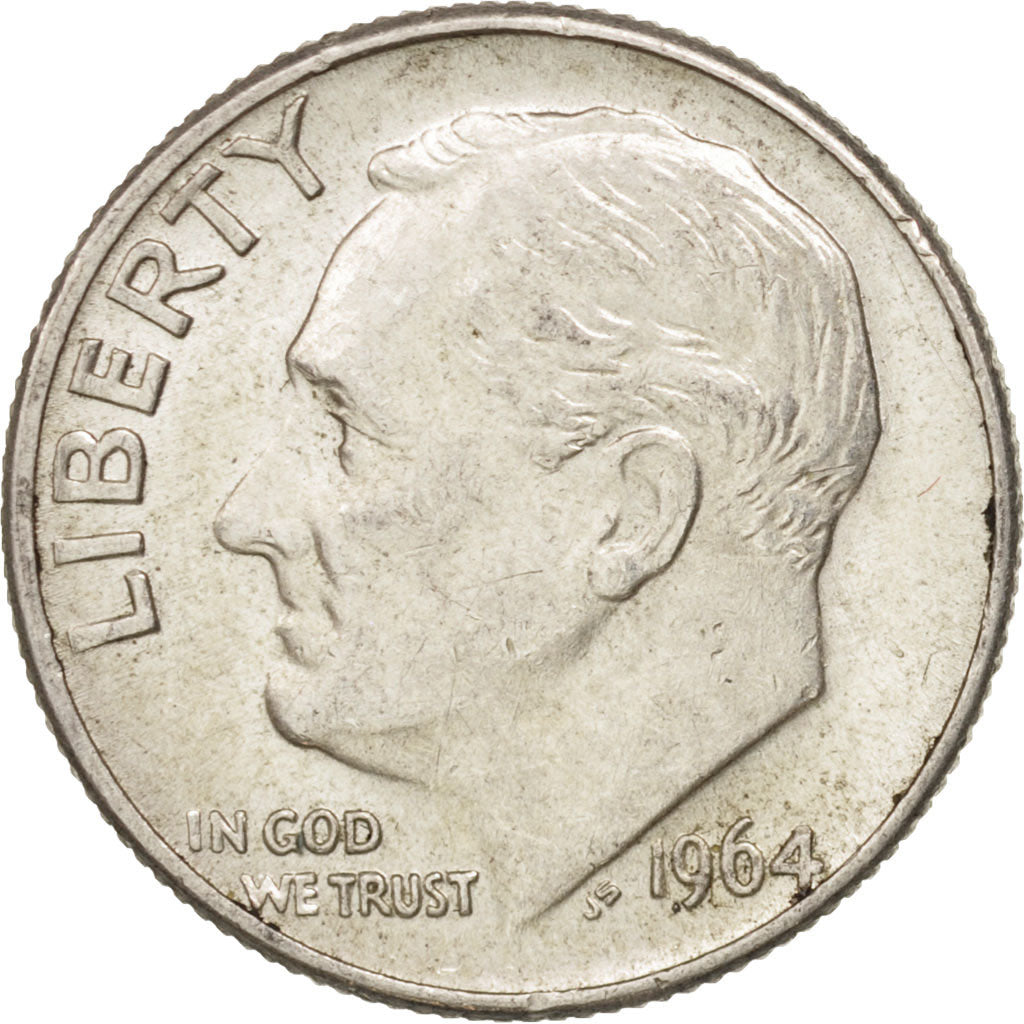 Coin, United States, Roosevelt Dime, Dime, 1964, U.S. Mint, Denver, MS(63)