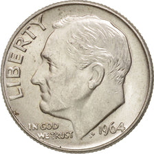 Coin, United States, Roosevelt Dime, Dime, 1964, U.S. Mint, Denver, MS(64)