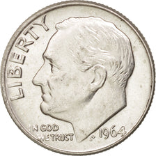 Coin, United States, Roosevelt Dime, Dime, 1964, U.S. Mint, Denver, MS(64)