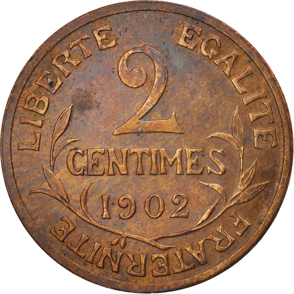 Moneda, Francia, Dupuis, 2 Centimes, 1902, Paris, EBC, Bronce, KM:841