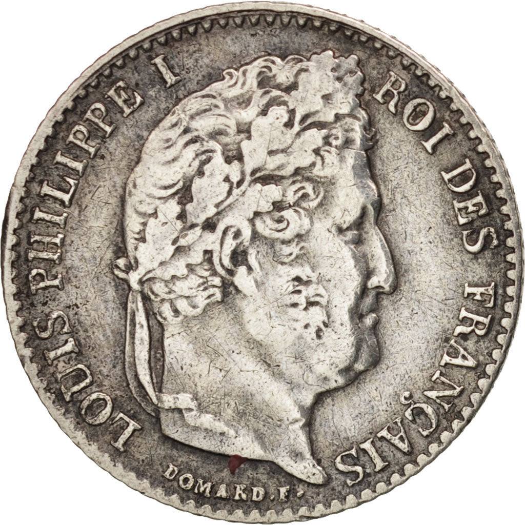 Munten, Frankrijk, Louis-Philippe, 1/4 Franc, 1838, Lille, ZF, Zilver