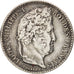Moneta, Francia, Louis-Philippe, 1/4 Franc, 1838, Lille, BB, Argento, KM:740.13
