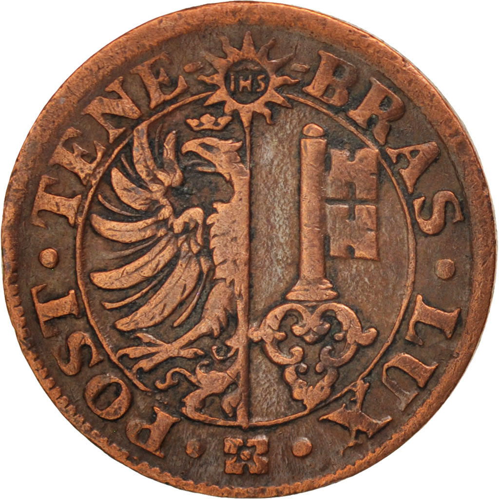 SWISS CANTONS, GENEVA, Centime, 1844, Genève, EF(40-45), Copper, KM:130