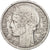 Moneda, Francia, Morlon, 2 Francs, 1947, Beaumont-le-Roger, BC+, Aluminio