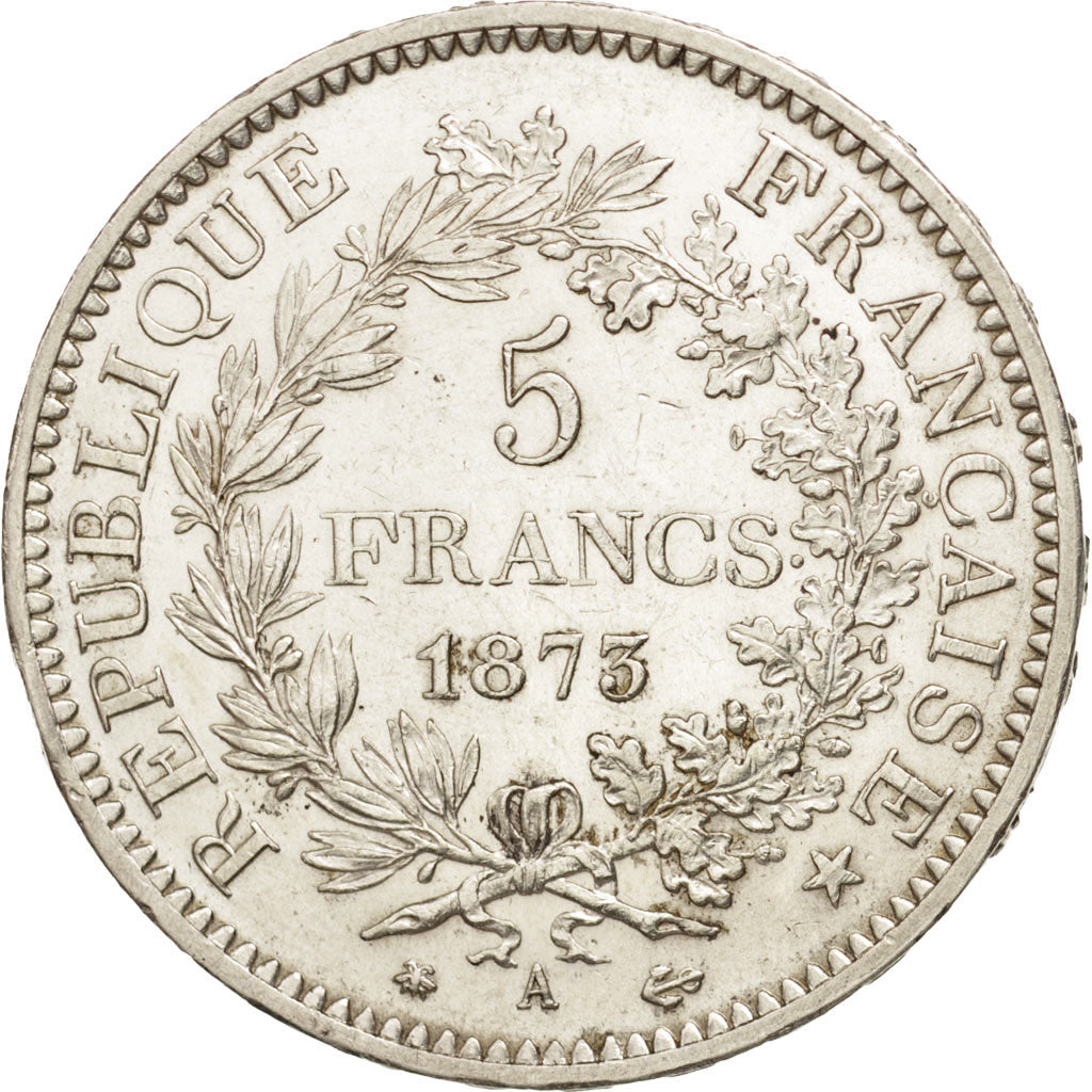 France, Hercule, 5 Francs, 1873, Paris, AU(55-58), Silver, KM:820.1