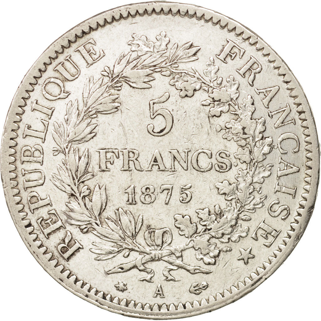 France, Hercule, 5 Francs, 1875, Paris, VF(30-35), Silver, KM:820.1