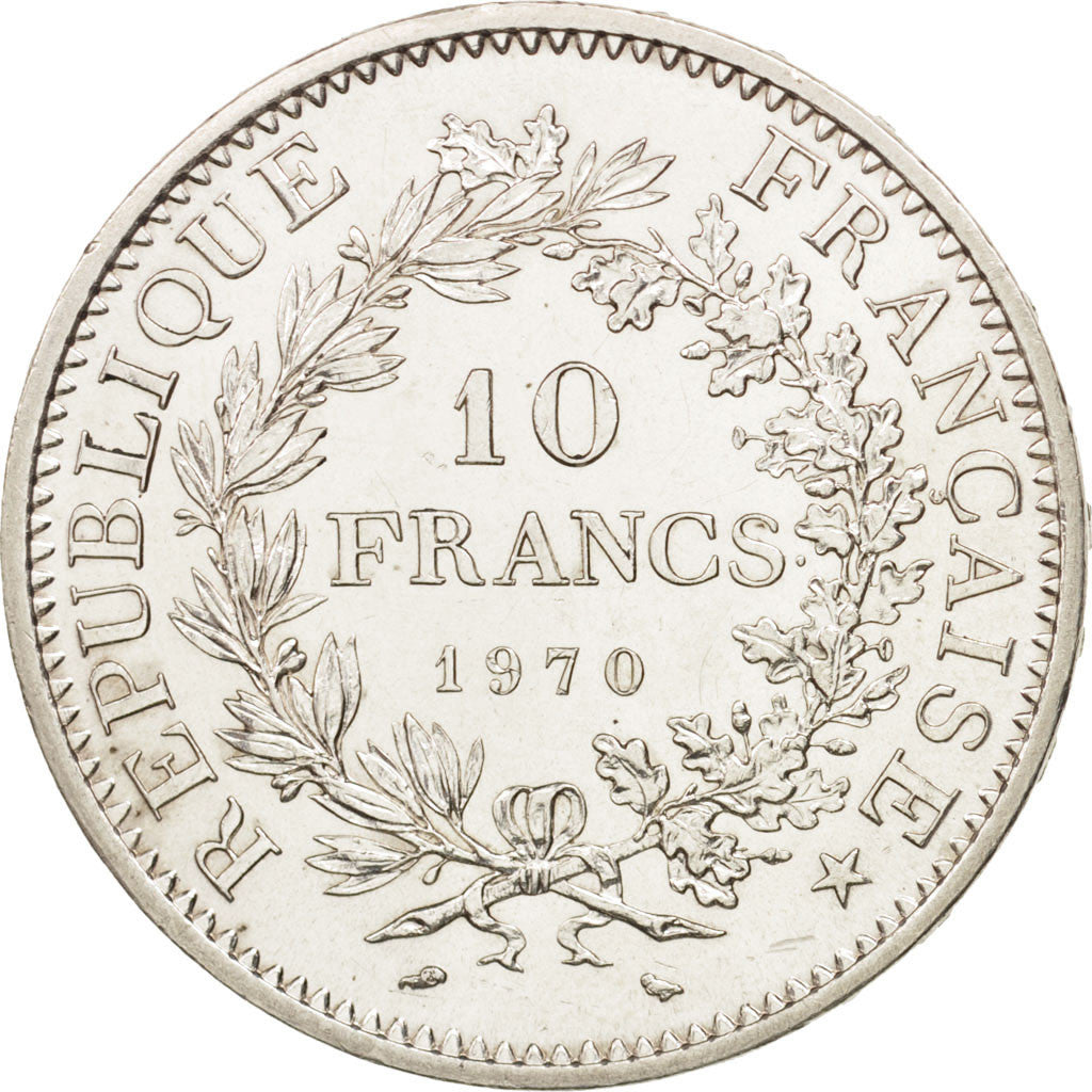 France, Hercule, 10 Francs, 1970, Paris, AU(55-58), Silver, KM:932, Gadoury:813