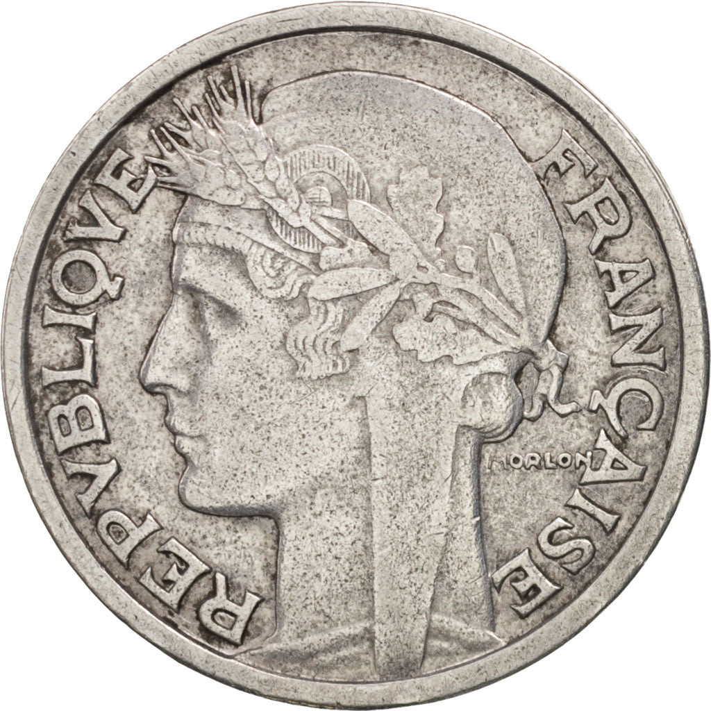 Coin, France, Morlon, 2 Francs, 1950, Beaumont le Roger, EF(40-45), Aluminum