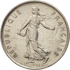 France, Semeuse, 5 Francs, 1983, Paris, AU(50-53), Nickel Clad Copper-Nickel