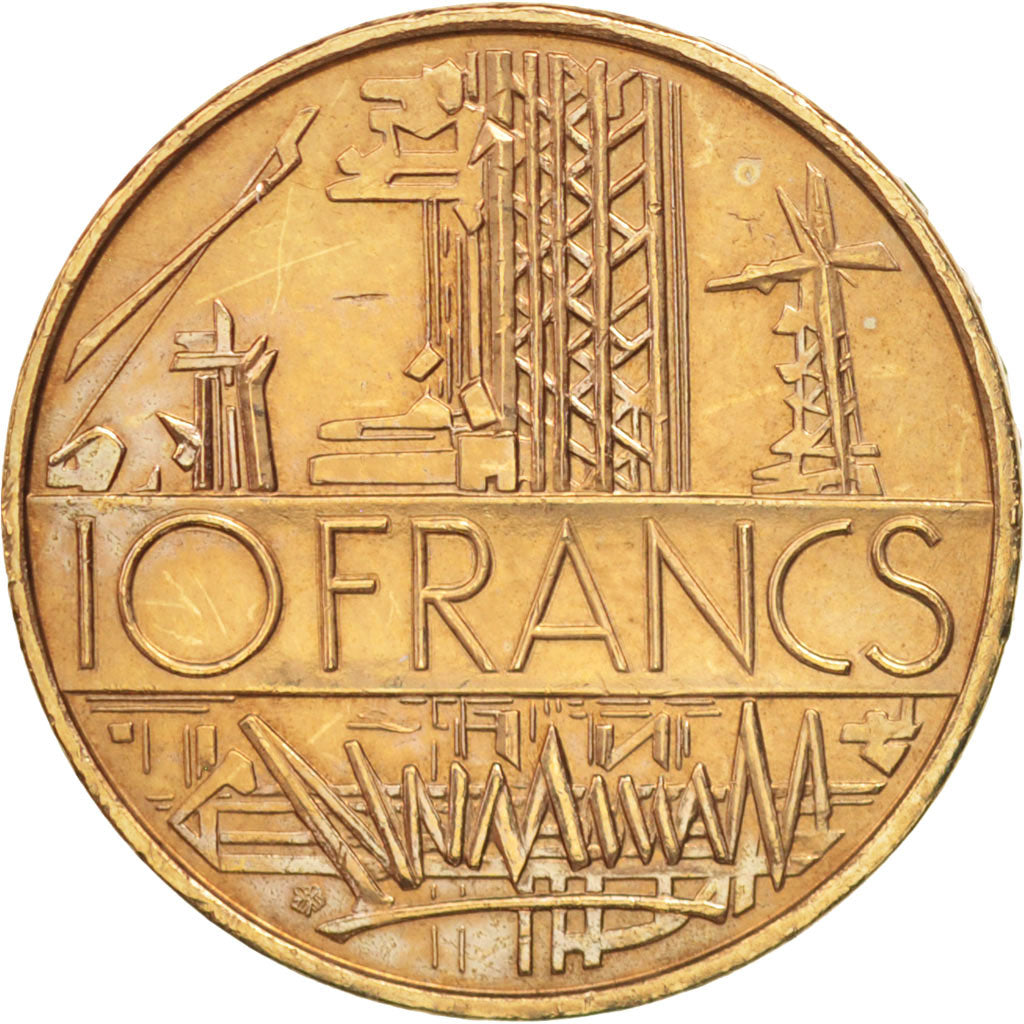 Coin, France, Mathieu, 10 Francs, 1987, Paris, AU(55-58), Nickel-brass, KM:940