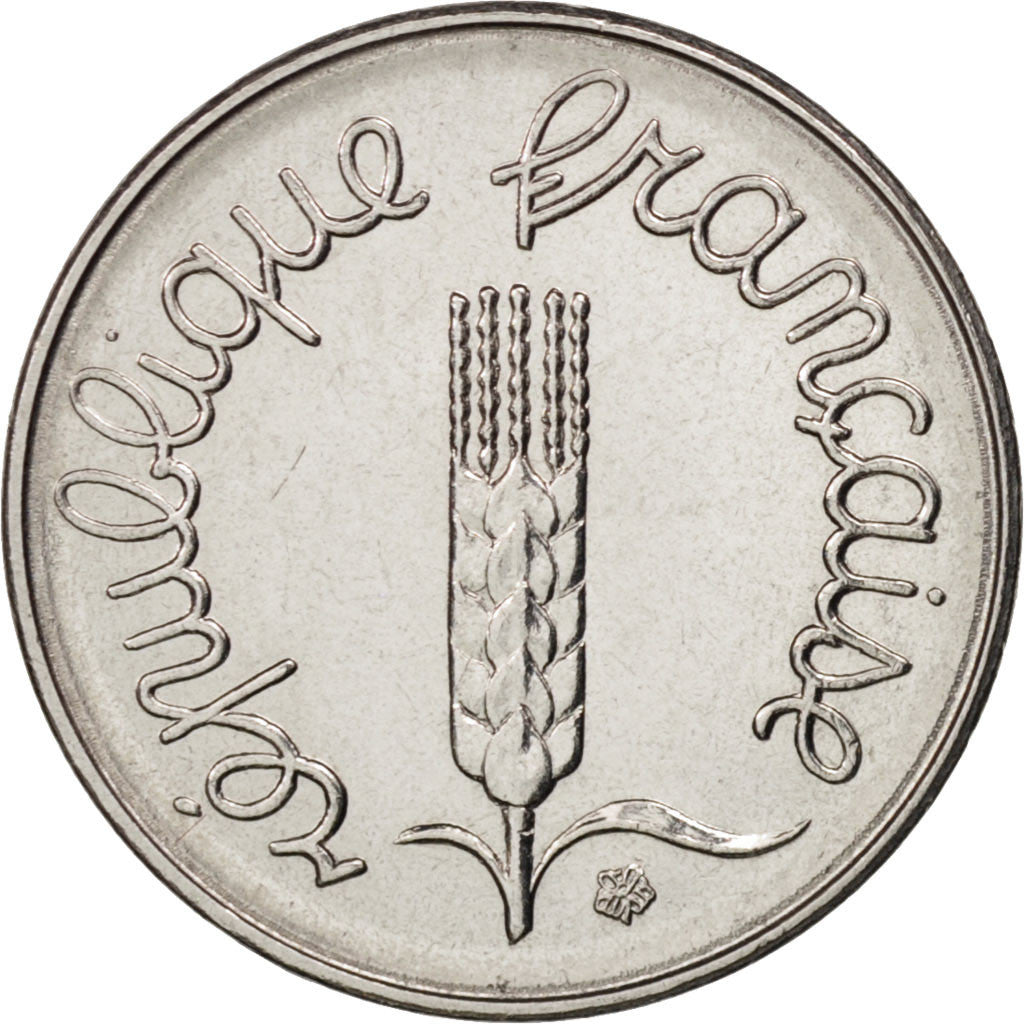 France, Épi, Centime, 1983, Paris, AU(55-58), Stainless Steel, KM:928