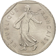 Coin, France, Semeuse, 2 Francs, 1993, Paris, AU(55-58), Nickel, KM:942.2