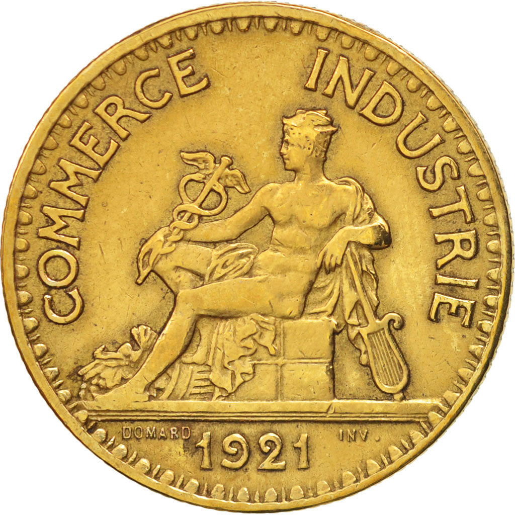 Coin, France, Chambre de commerce, 2 Francs, 1921, Paris, AU(50-53)
