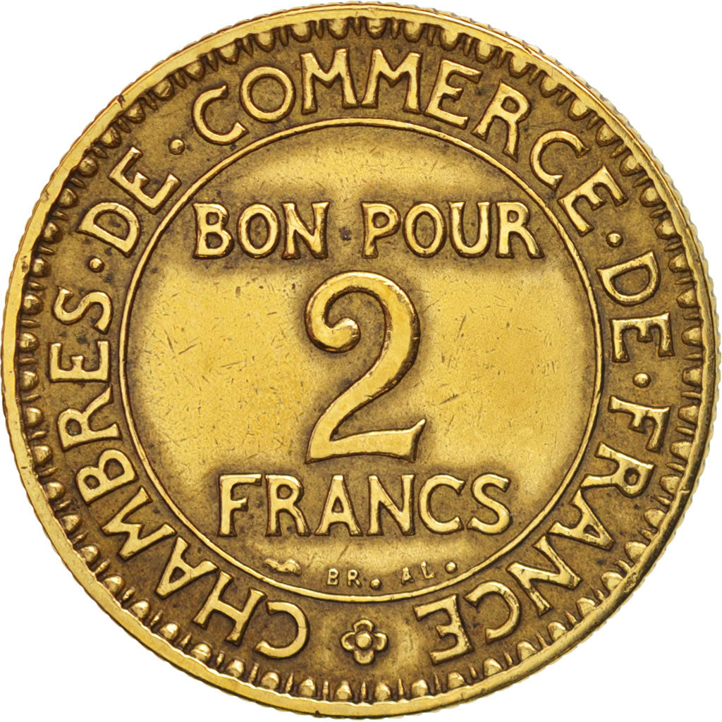France, Chambre de commerce, 2 Francs, 1925, Paris, AU(50-53)