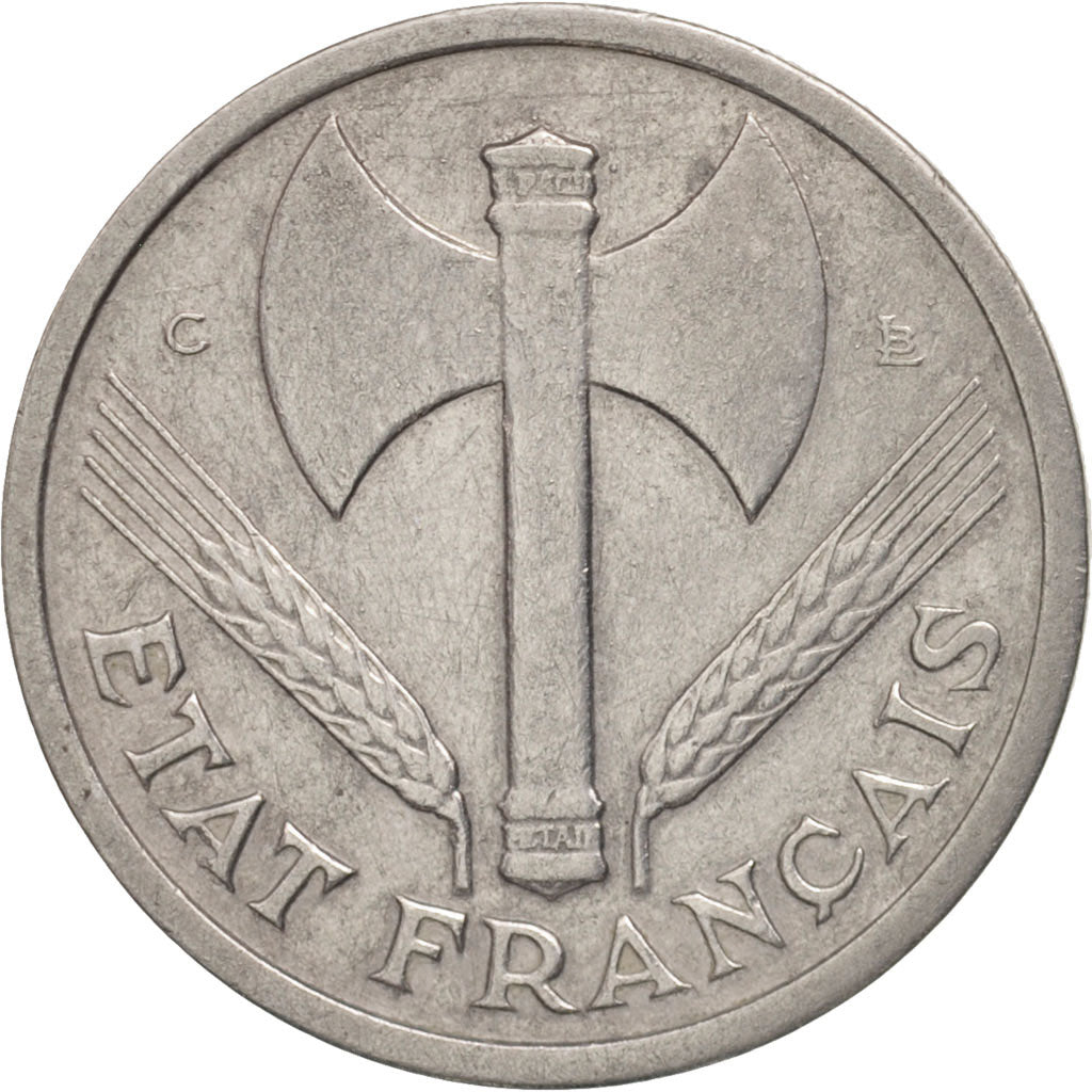 Coin, France, Bazor, Franc, 1944, Castelsarrasin, AU(50-53), Aluminum, KM:902.3