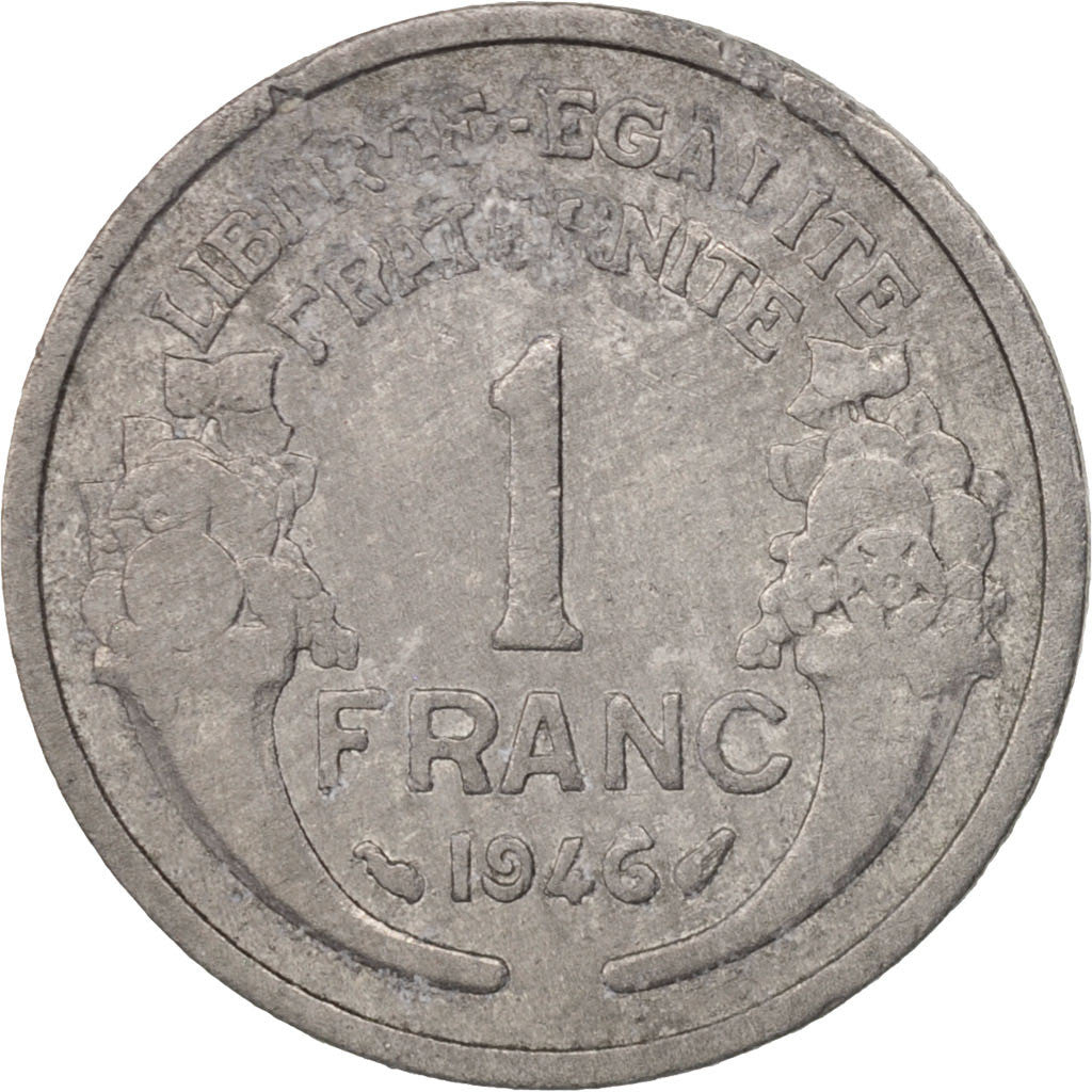 Moneta, Francja, Morlon, Franc, 1946, Paris, F(12-15), Aluminium, KM:885a.1