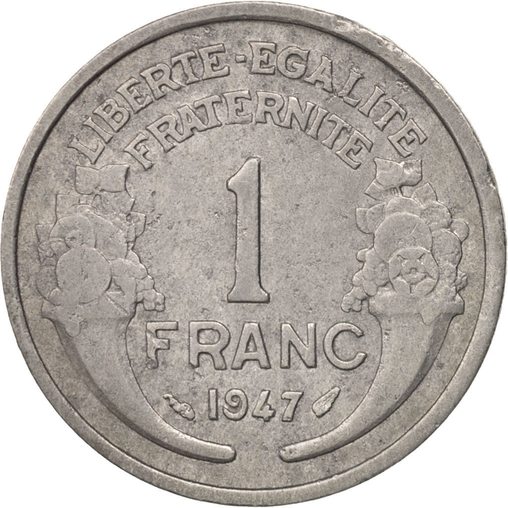 Monnaie, France, Morlon, Franc, 1947, Paris, TB+, Aluminium, KM:885a.1