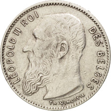 Belgium, 50 Centimes, 1909, AU(50-53), Silver, KM:60.1