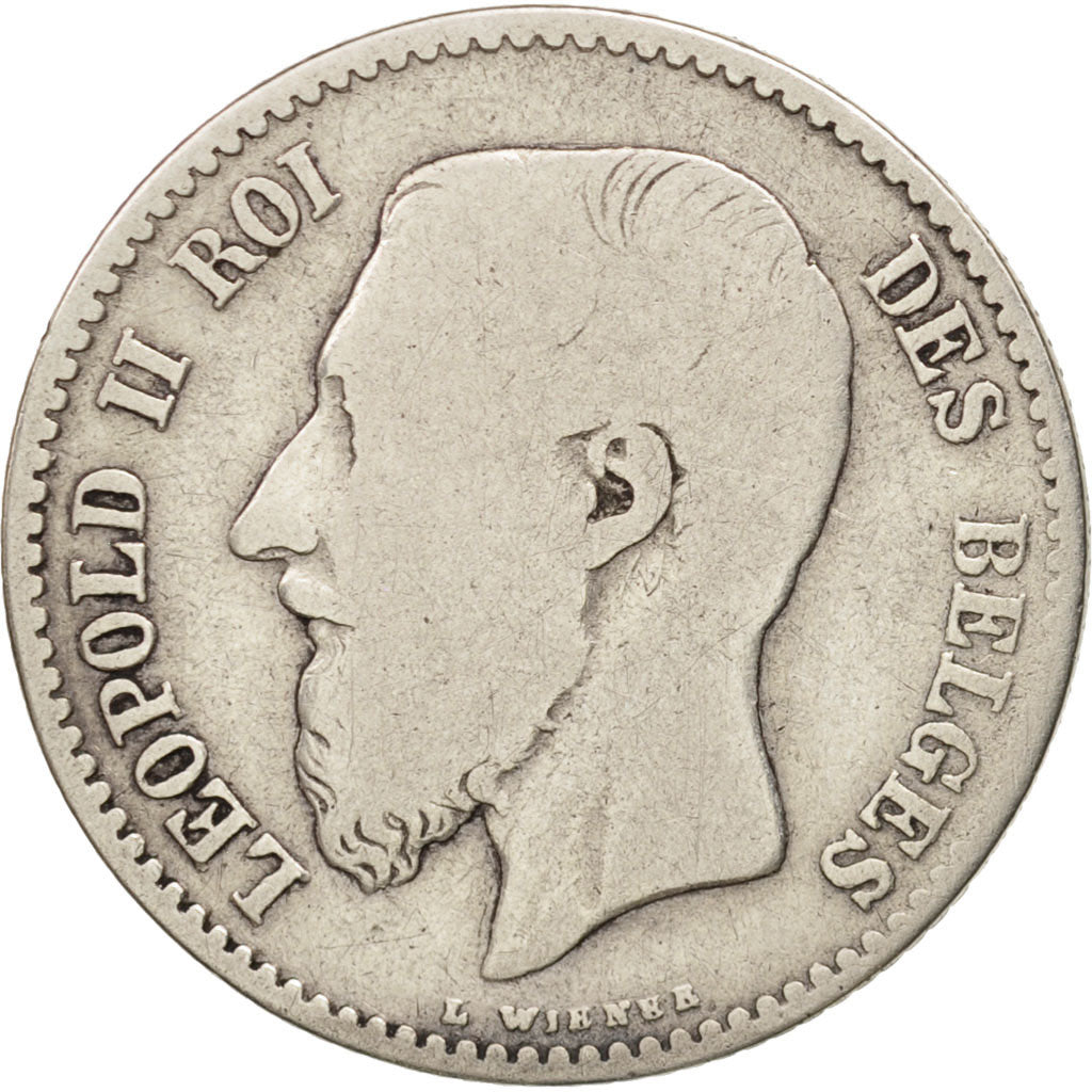 Coin, Belgium, Leopold II, Franc, 1869, VF(20-25), Silver, KM:28.1