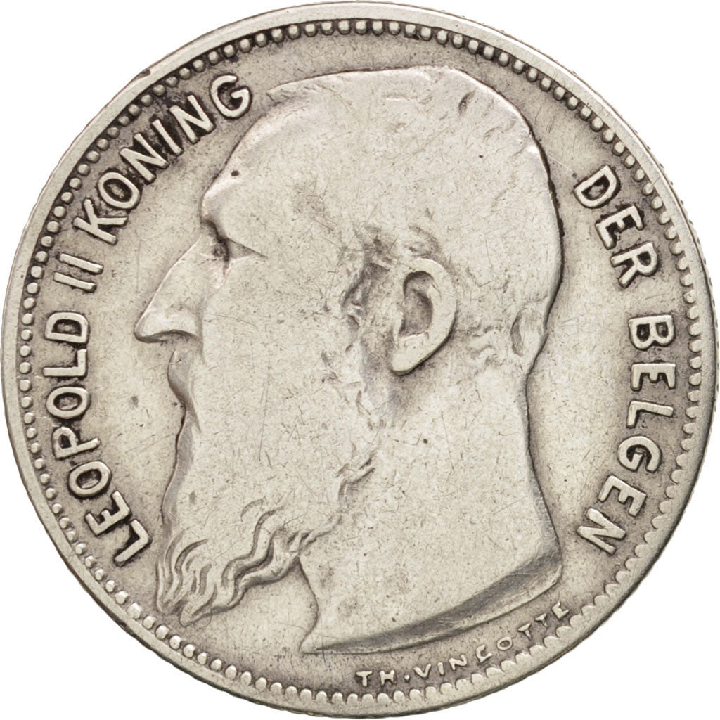 Moneda, Bélgica, Franc, 1904, BC+, Plata, KM:57.1